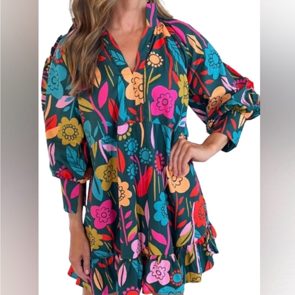 Floral Multicolor Boho Dress
